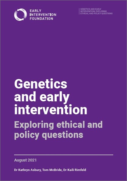 genetics and early intervention title page