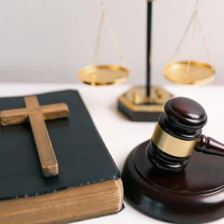 gavel alongside bible