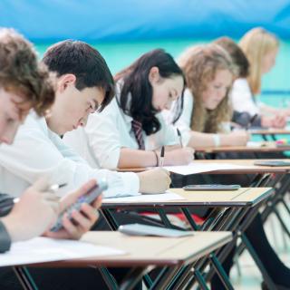 picture of students taking a test