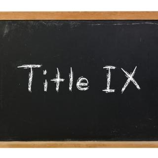 picture of the words title ix written on chalkboard